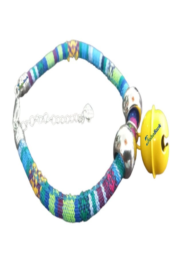 BohoBark Ethnic Style Dog Puppy Pet Cat Collar Necklace with Bell Decoration Purple| Pet Supplies | Dog Supplies | Collars Sky Blue - Image 3